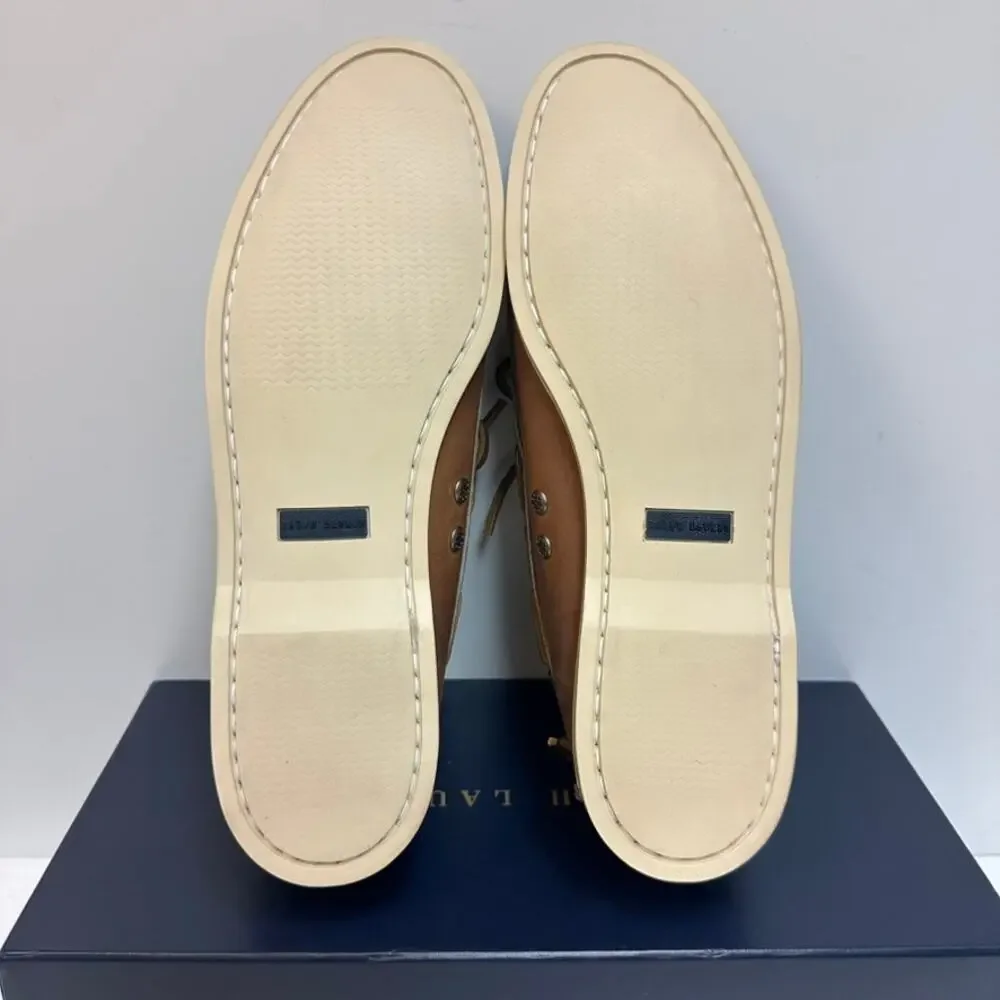 NIB Rancourt & Co. x Polo Ralph Lauren Telford Boat Shoe Tan NOS Maine USA 11 D